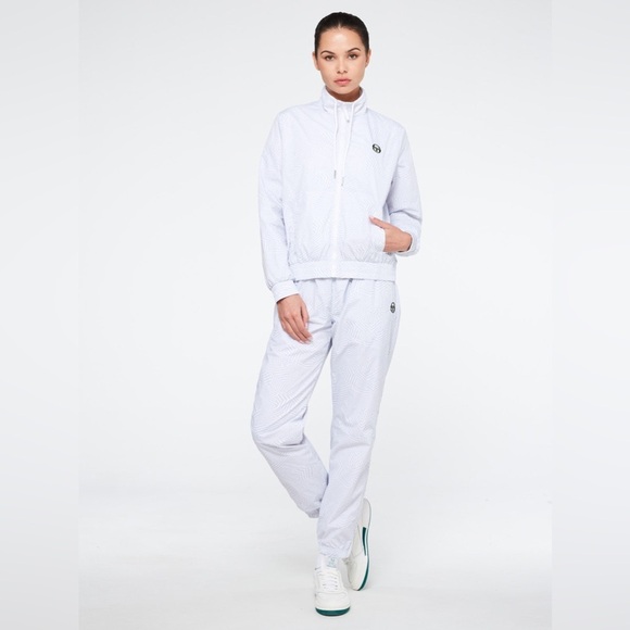 NWT Sergio Tacchini Court Dazzle Tracksuit Track Tennis Jacket & Pants Size M - Picture 1 of 7